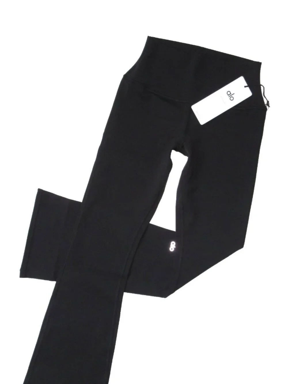 NWT Alo W51119R Airbrush High-Waist 7/8 Bootcut Legging in Black Stretch S - Picture 2 of 7